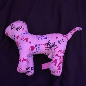 PINK Victoria's Secret Playful Dog Toy with Text Design